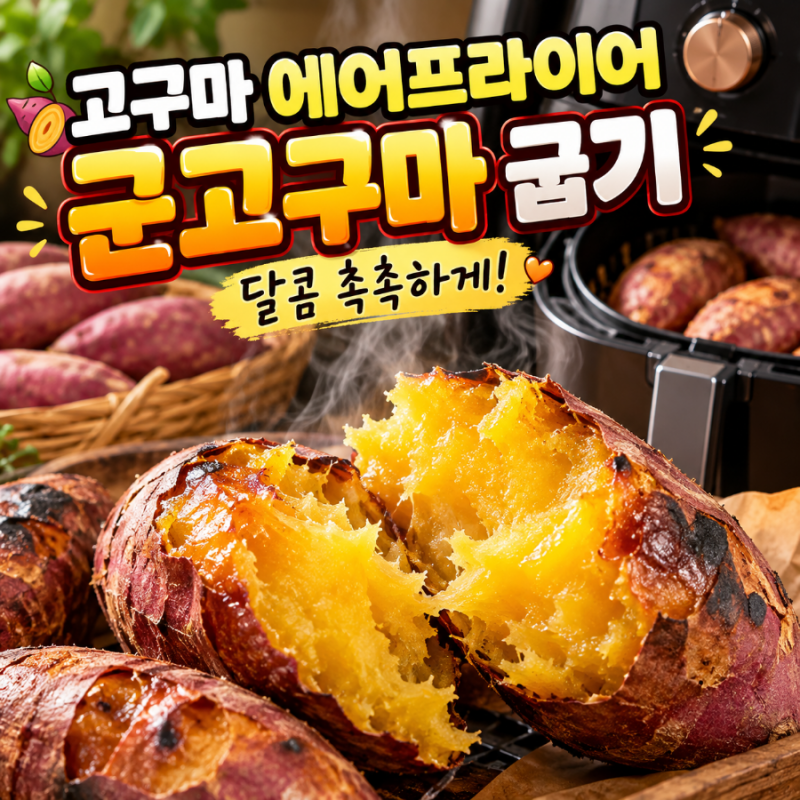 고구마 에어프라이어 군고구마 굽기, 달콤 촉촉하게!