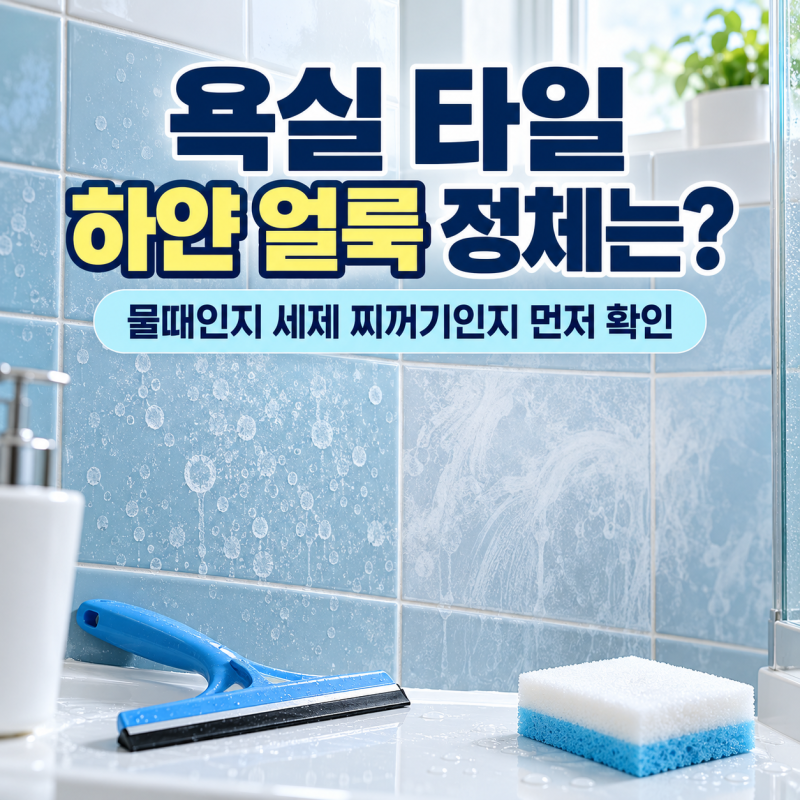 욕실 타일 하얀 얼룩 왜 생길까? 물때 원인과 제거방법