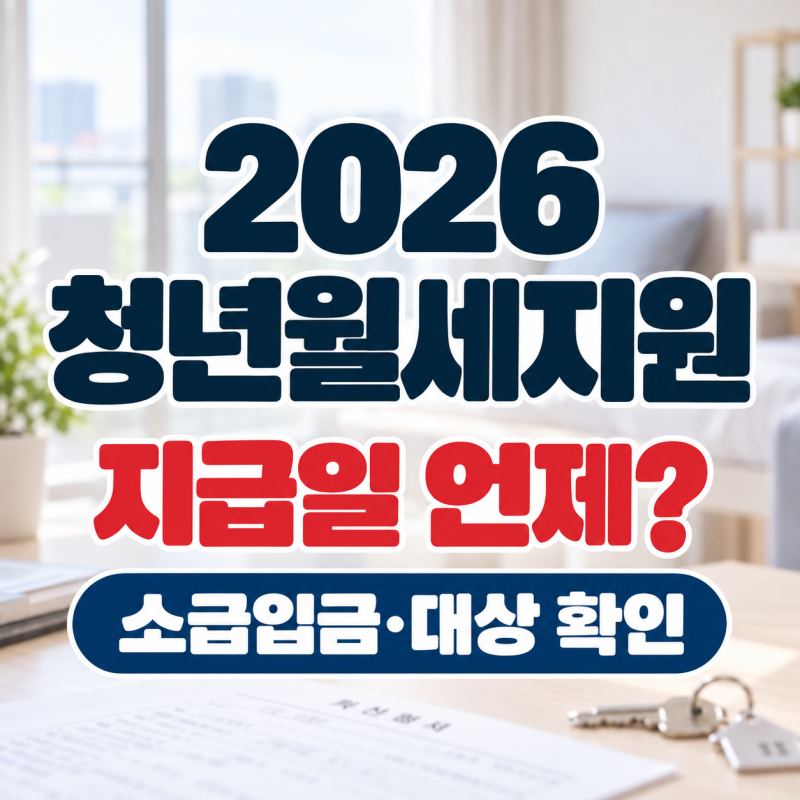 청년월세지원 2026 결과 확인, 지급일 언제? 5월분 소급입금·대상 총정리