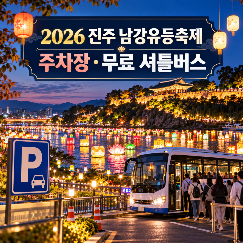 2026 진주 남강유등축제 주차장 무료 셔틀버스 노선과 이용 방법
