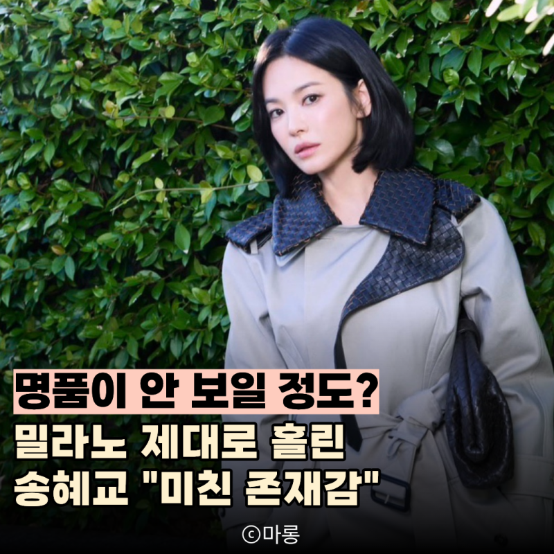 "보테가 베네타가 묻힐 줄이야".. 송혜교, 밀라노 패션위크서 시선 싹쓸이