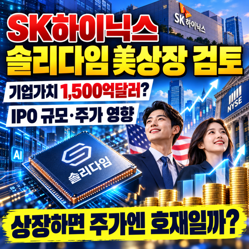 SK하이닉스 솔리다임 미국 상장 검토, 1,500억달러 기업가치·IPO 규모와 주가 영향