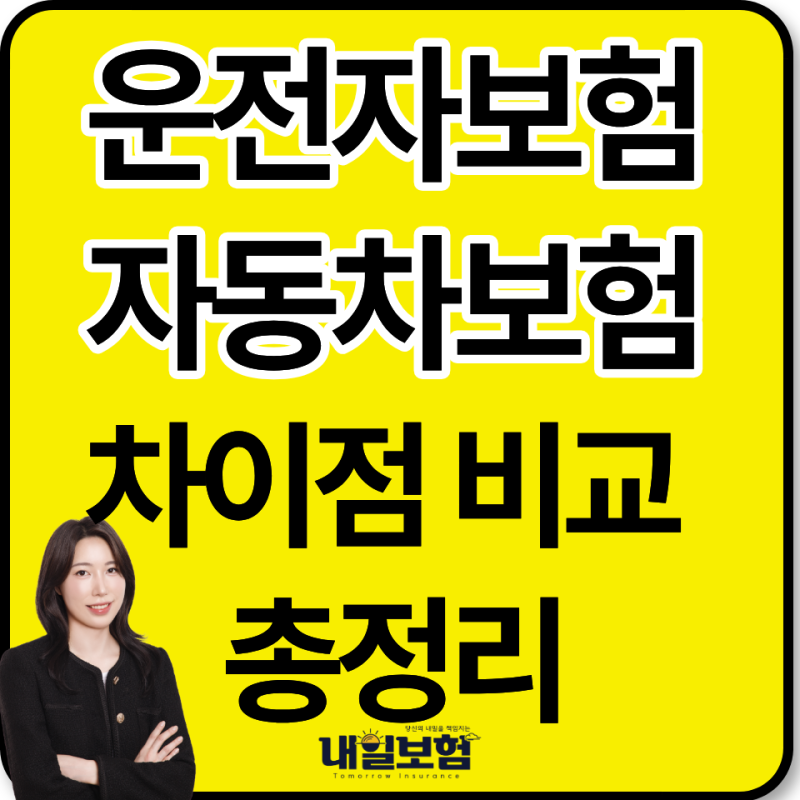 운전자보험, 자동차보험만 있으면 안 들어도 될까요? 차이점 비교 보험료 총정리