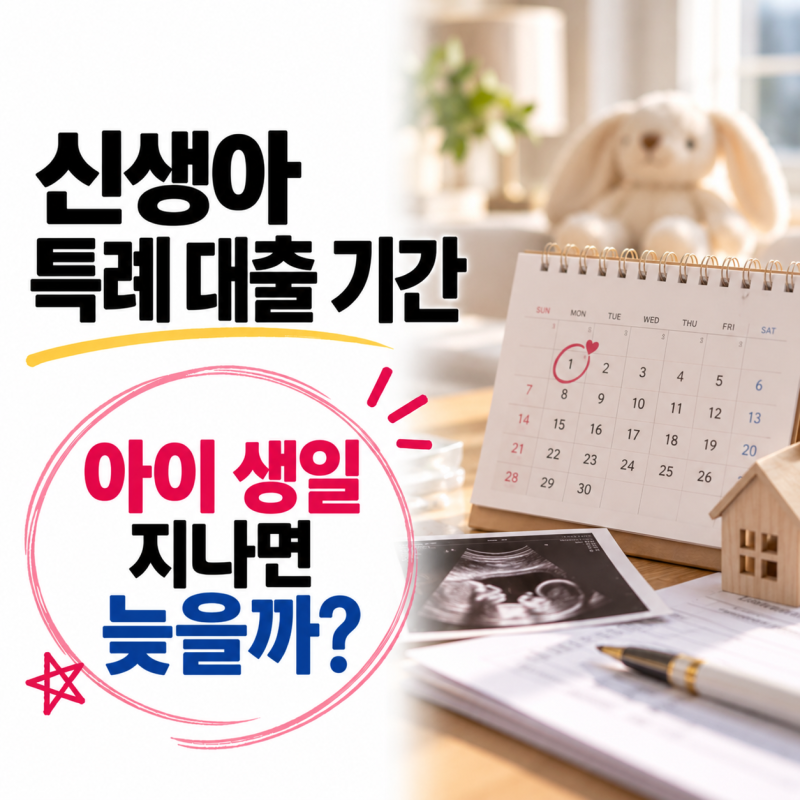 신생아 특례 대출 기간, 아이 생일 세다가 손가락이 멈췄어요
