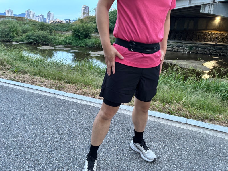 남자 러닝복 2in1 반바지 레깅스, 러닝할 때 입어보니 이랬어요