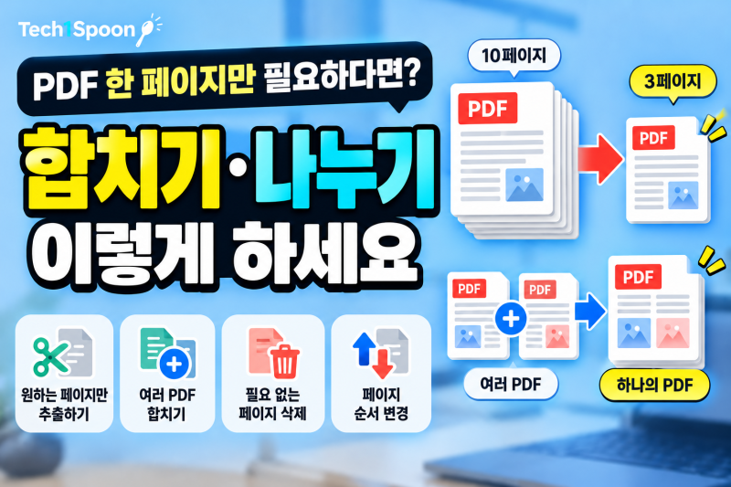 PDF 한 페이지만 따로 빼고 싶다면? 합치기·나누기 이렇게 하세요