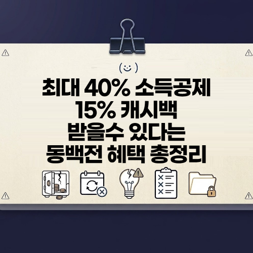 최대 40% 소득공제 받는다는 동백전 혜택 캐시백 15% 기준 총정리