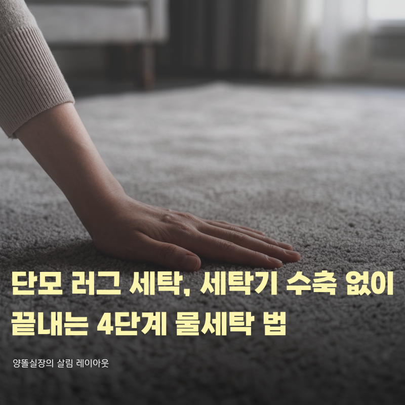 단모러그 세탁, 세탁기 수축 없이 끝내는 4단계 물세탁 법