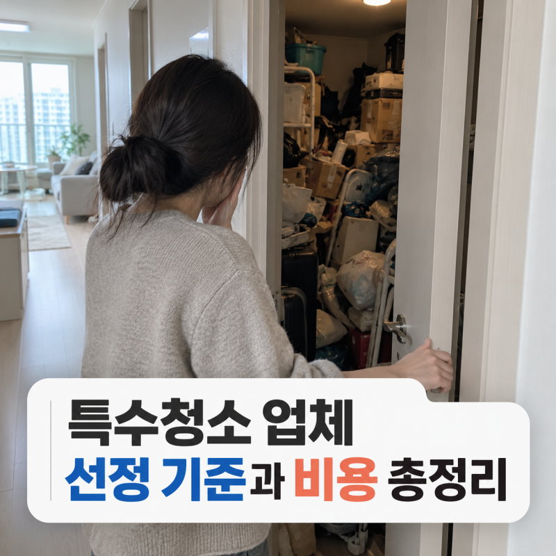 특수청소 업체 선정 기준과 비용 총정리