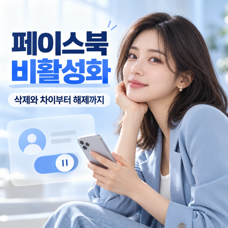 페이스북 비활성화 방법, 계정 삭제와 차이부터 해제까지