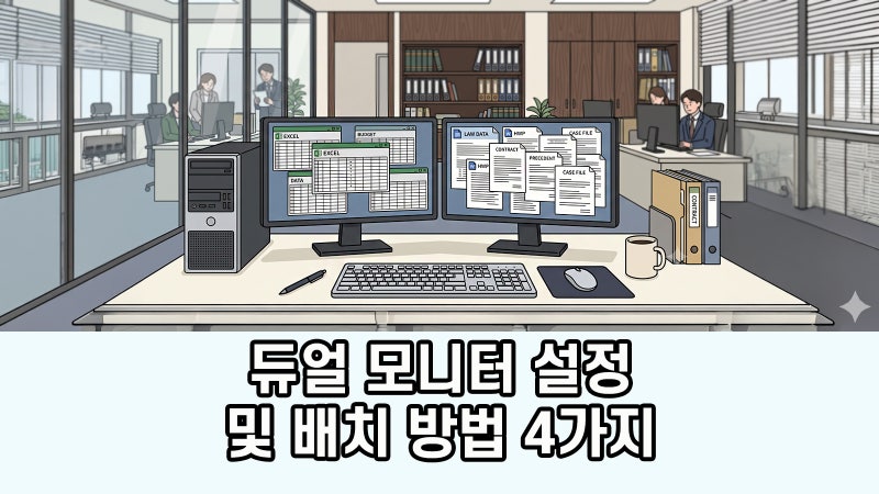 듀얼모니터 설정 및 배치 방법 4가지, 장단점까지 한 번에 정리