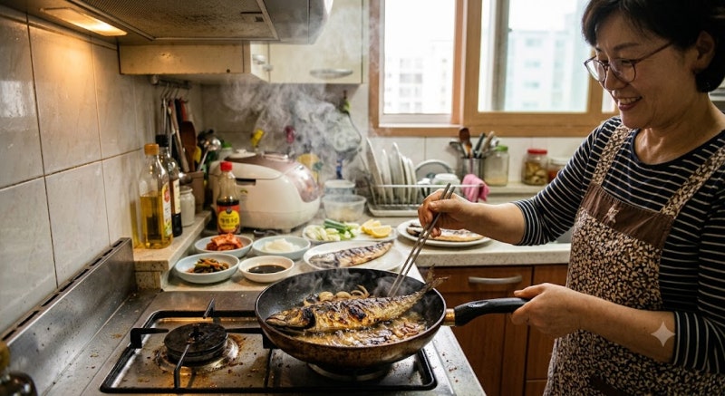 생선 구운 비린내 빠르게 빼는 주방 환기 생활 팁