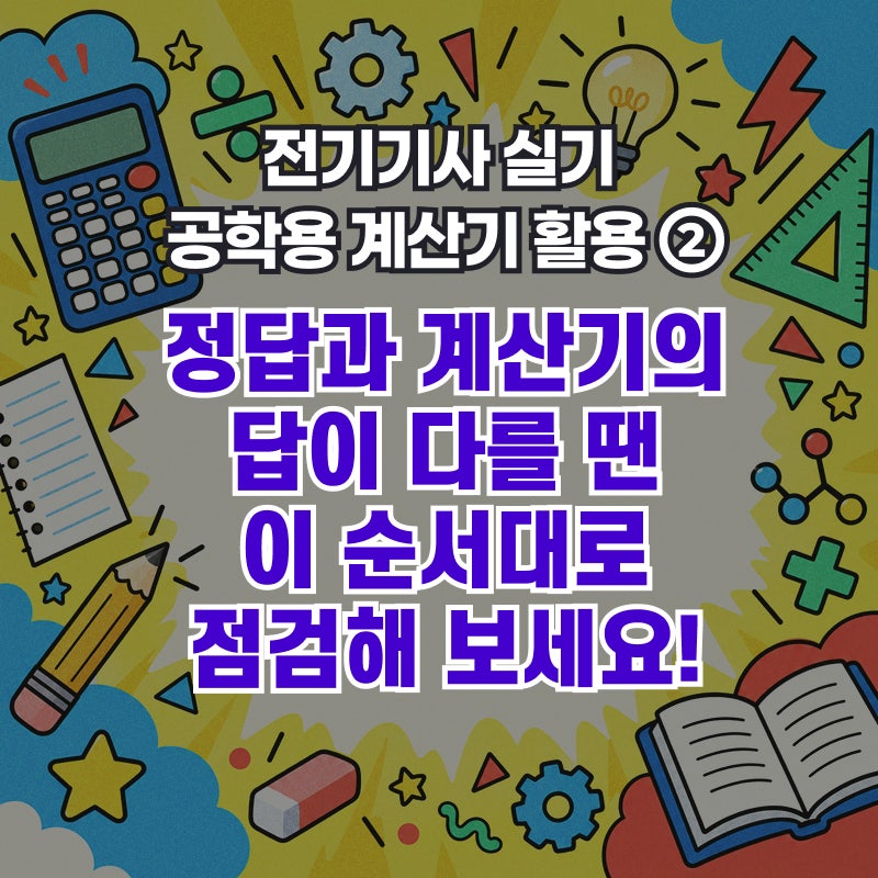 전기기사 실기 계산기 답이 해설과 다를 때, 무엇부터 확인할까요? - [전기기사 공학용 계산....