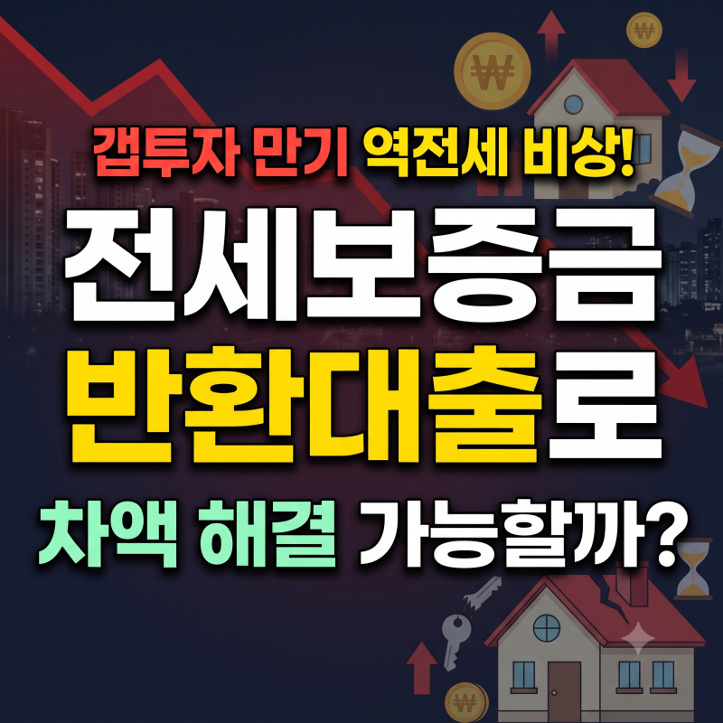 [부동산 상식]갭투자 만기 역전세 비상! 전세보증금 반환대출로 차액 해결 가능할까?