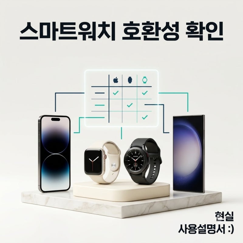 스마트워치 호환성 확인 4대 기준, 아이폰·갤럭시 연동 원리와 심전도·셀룰러 가이드