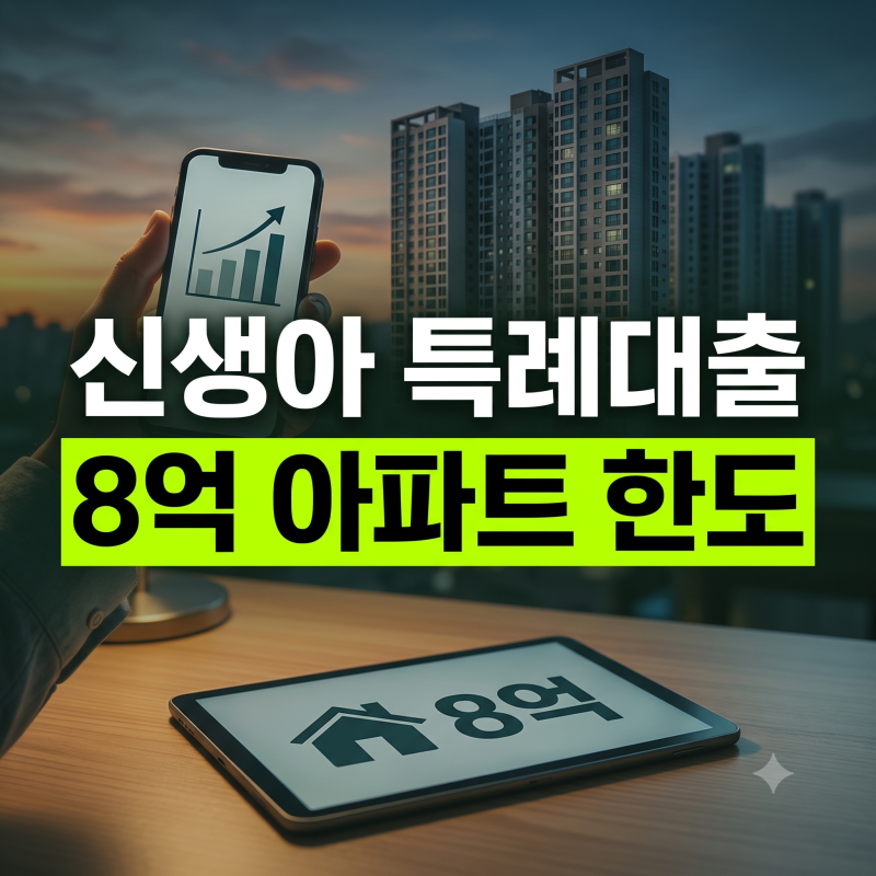 8억짜리 내 집 마련, 신생아 특례대출로 얼마까지 빌릴 수 있을까? (+한도, 금리, 자격 조건)