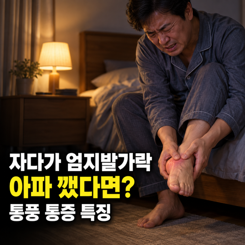 "자다가 엄지발가락이 아파 깼다면?" 통풍에서 흔히 나타나는 통증 특징