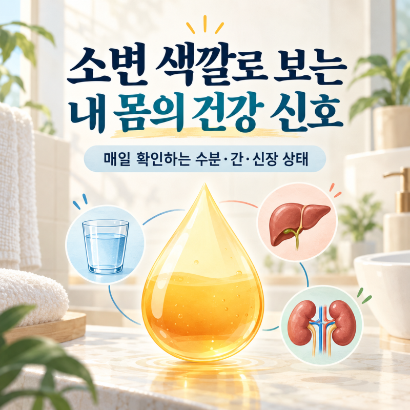 소변 색깔로 체크하는 수분 부족 신호와 2026년 기준 건강 관리 팁