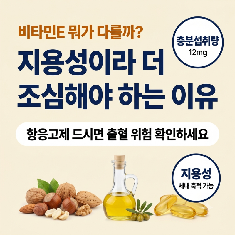 비타민E, 지용성이라 더 조심해야 하는 이유 확인하세요