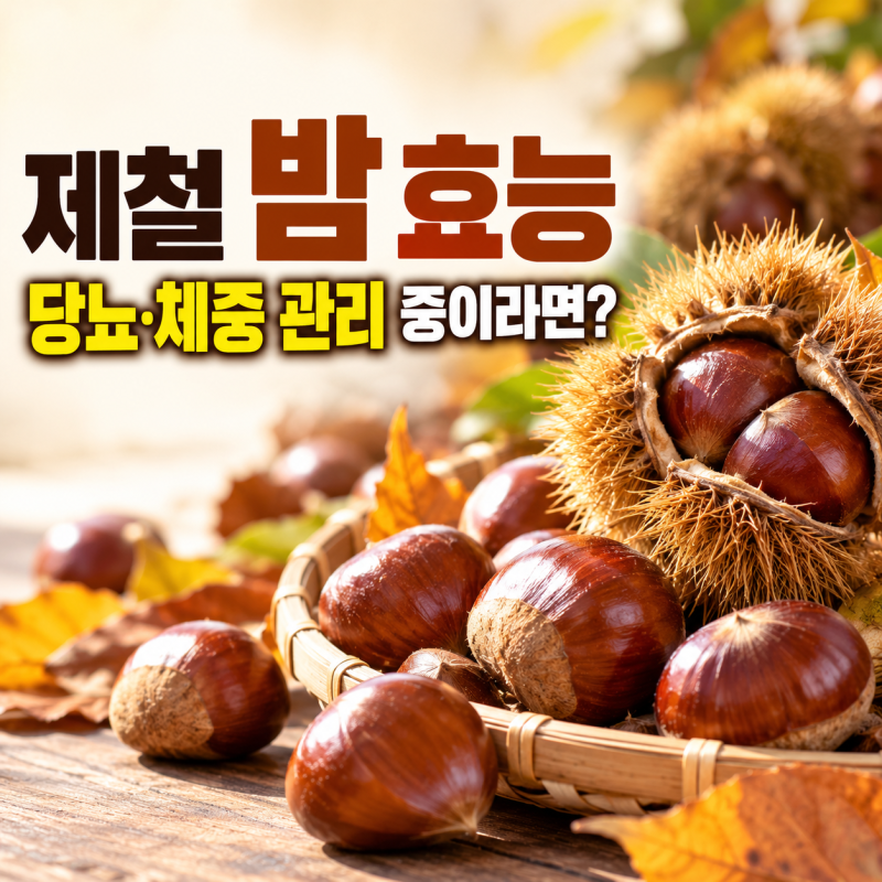 제철 밤 효능, 당뇨·체중 관리 중이라면 이렇게 드세요