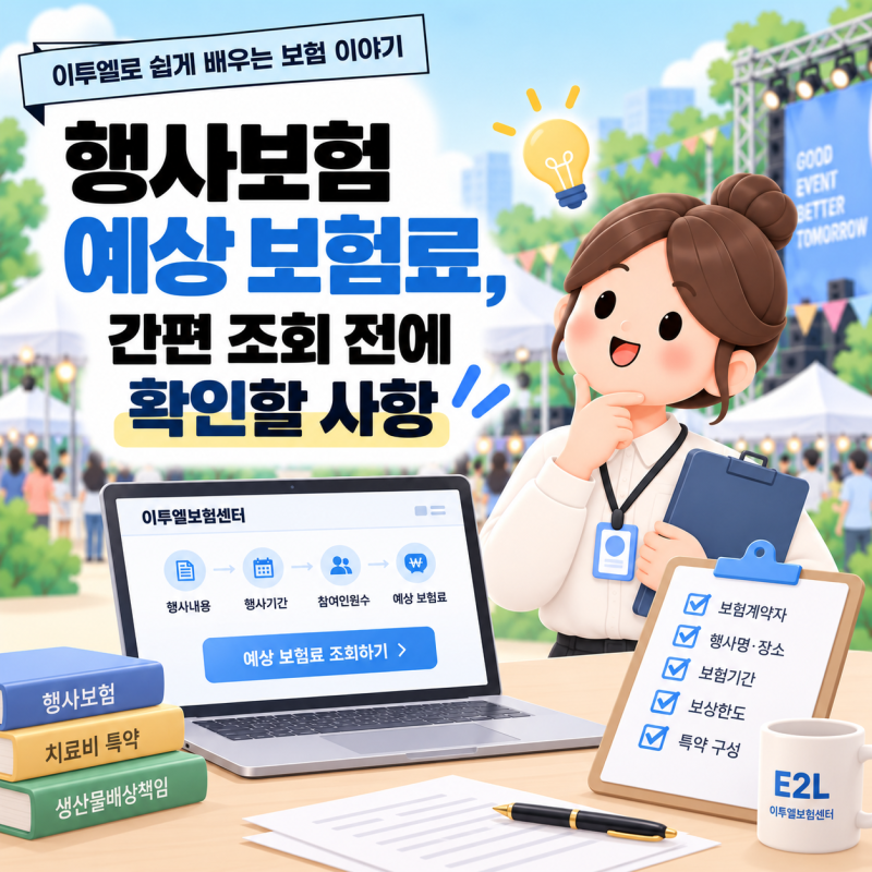 행사보험 예상 보험료, 간편 조회 전에 확인할 사항