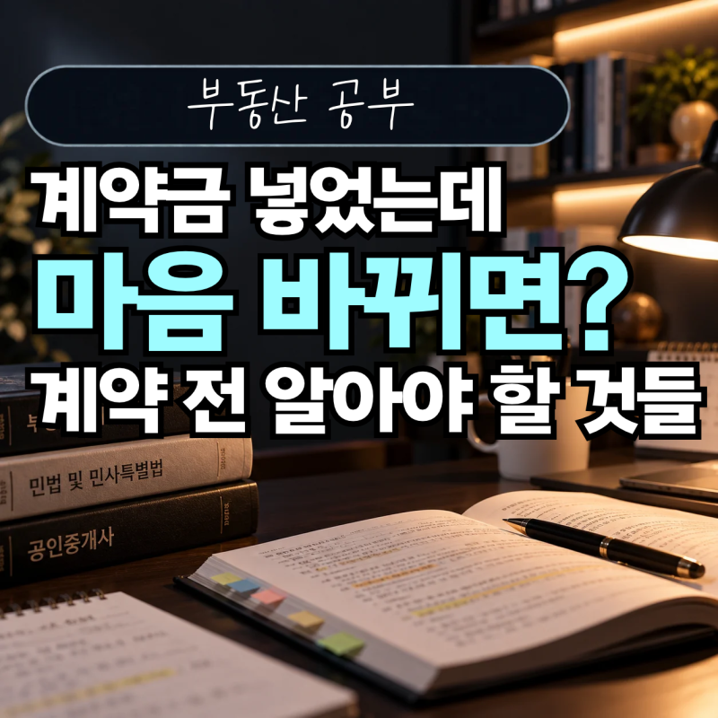 아파트 계약금 넣었는데 마음이 바뀌면? 계약 전 꼭 알아둘 것들