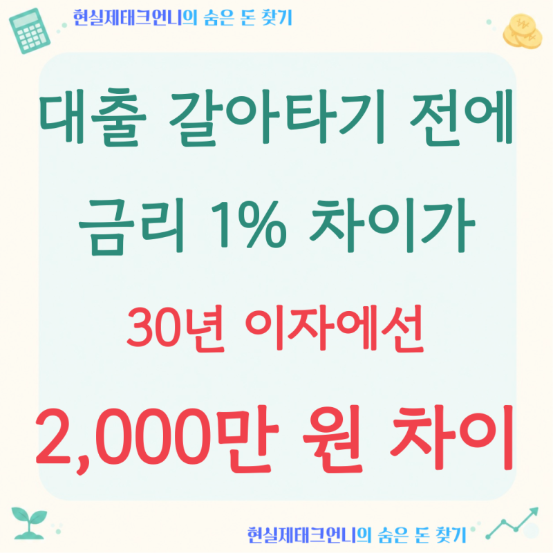 대출 갈아타면 이자가 얼마나 줄까요, '금리 1% 차이' 계산해봤습니다