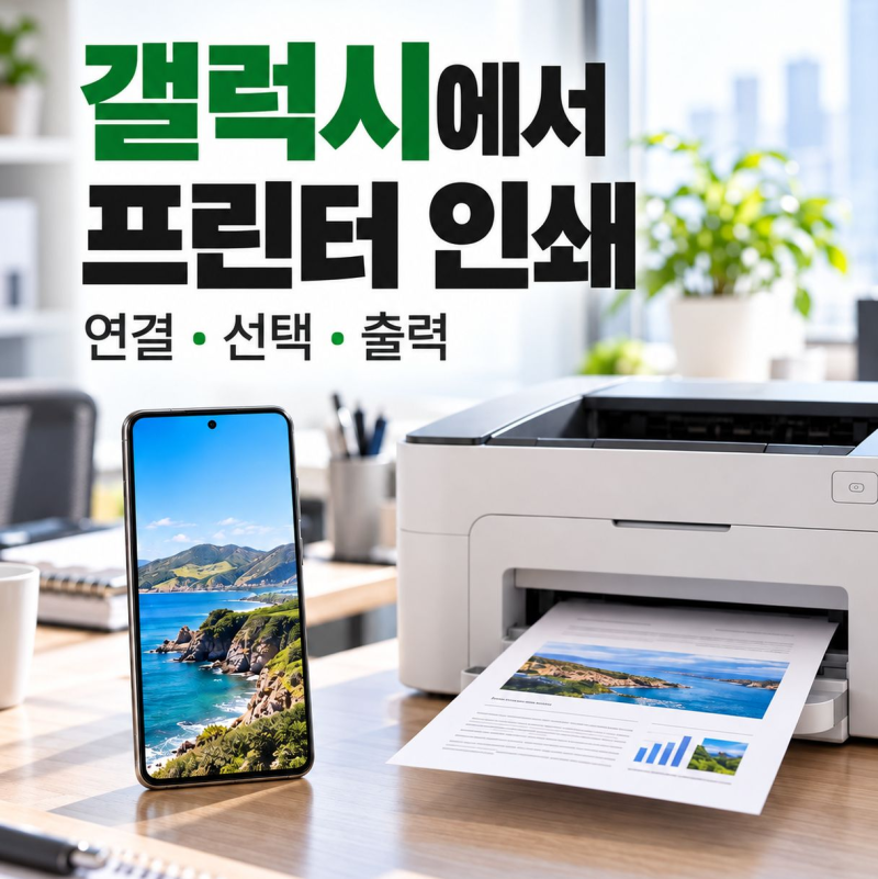 갤럭시에서 삼성 프린터 모바일 인쇄하는 방법