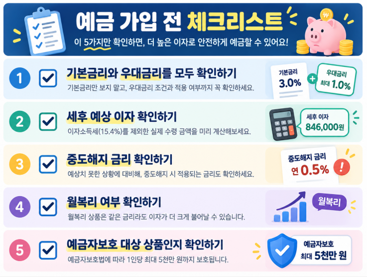 2026 예금금리 비교 총정리! 은행·저축은행 최고 금리 찾는 법 + 예금자보호 1억원 가입 꿀팁