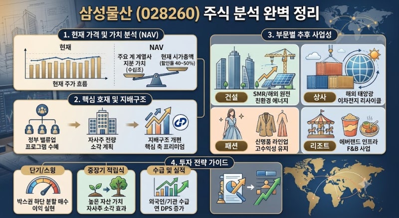 삼성물산 주가 전망 총정리! 028260 현재 주가부터 호재·배당·자사주 소각까지