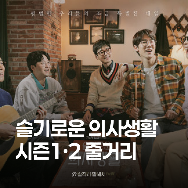 넷플릭스 슬기로운 의사생활 시즌1·2 줄거리·결말, 99즈와 밴드에 빠진 후기 (4.0점)