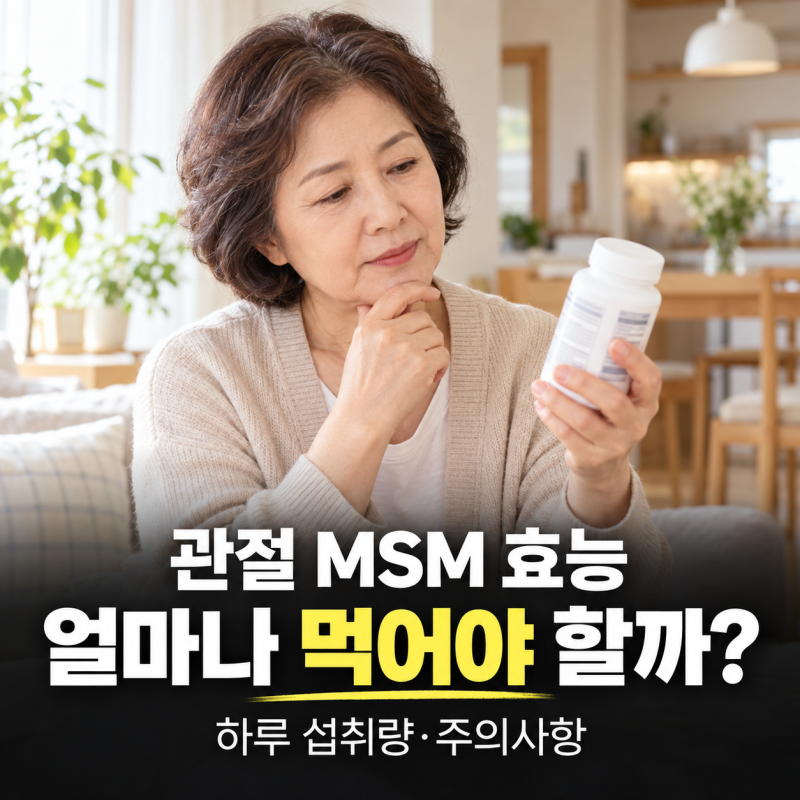관절 MSM 효능은?｜관절 영양제 고를 때 하루 섭취량·주의사항
