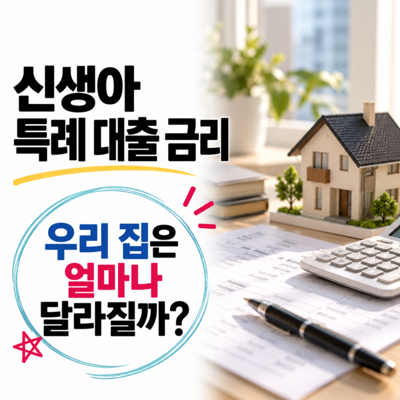 신생아 특례 대출 금리, 주담대 고지서 보다가 궁금해졌어요