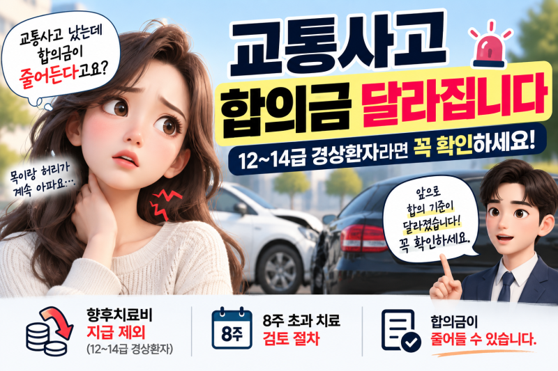교통사고 합의금 달라집니다