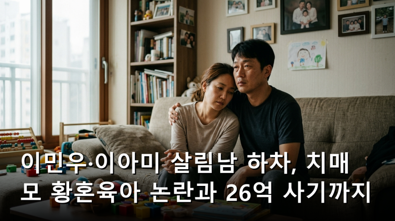 이민우·이아미 살림남 하차, 치매 모 황혼육아 논란과 26억 사기까지