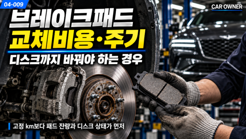브레이크패드 교체비용·주기｜디스크까지 바꿔야 하는 경우 [04-009]