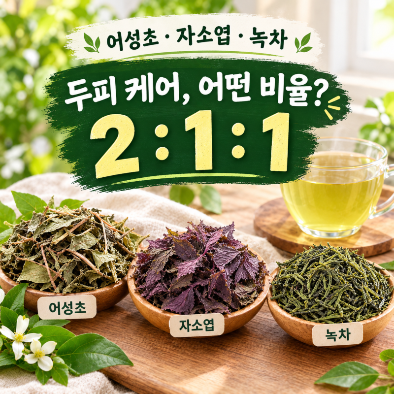 어성초 자소엽 녹차 비율 2:1:1, 제대로 끓이는법과 섭취 전 주의사항