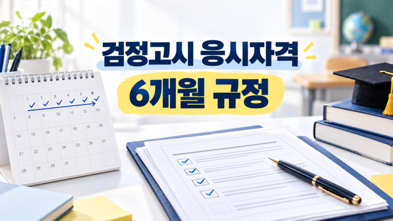 자퇴 후 바로 검정고시를 볼 수 있을까요? ‘6개월 규정’ 정확히 확인하는 법