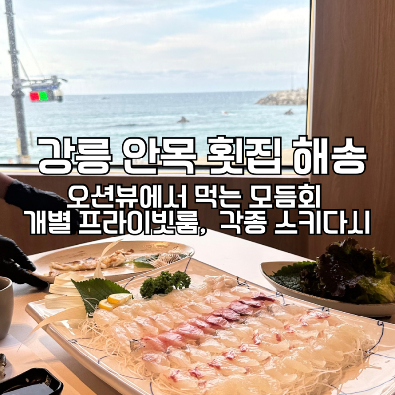강릉 안목 횟집 해송｜안목해변 오션뷰에서 먹은 모듬회 중 16만원 솔직후기