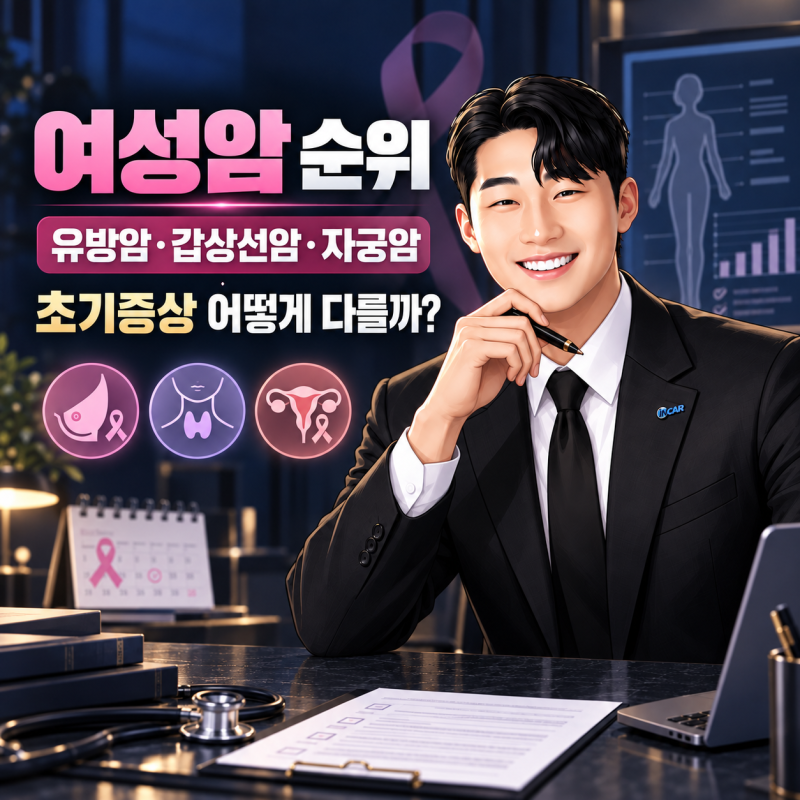 여성에게 가장 많이 생기는 암 1위? 유방암·갑상선암·자궁암 초기증상 총정리