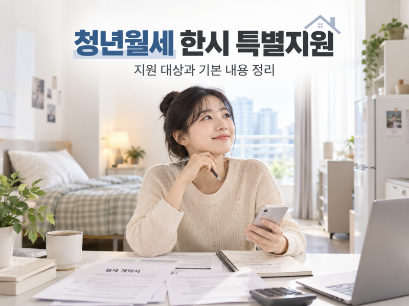 2026 청년월세 한시 특별지원, 대상·지원금·신청기간 정리