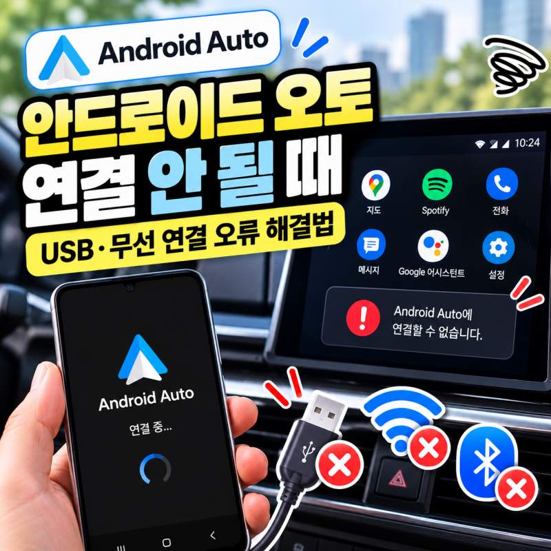 안드로이드 오토 연결 안 될 때｜USB·무선 연결 오류 해결 순서