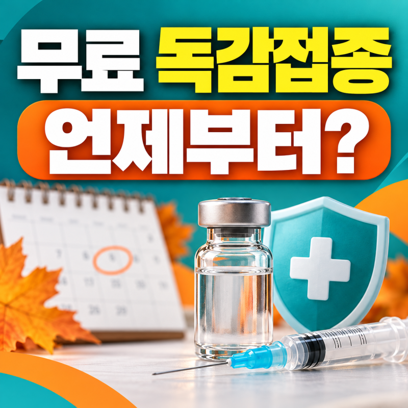 2026년 65세 이상 독감 무료접종 언제부터? 75세·70세·65세 시작일 정리