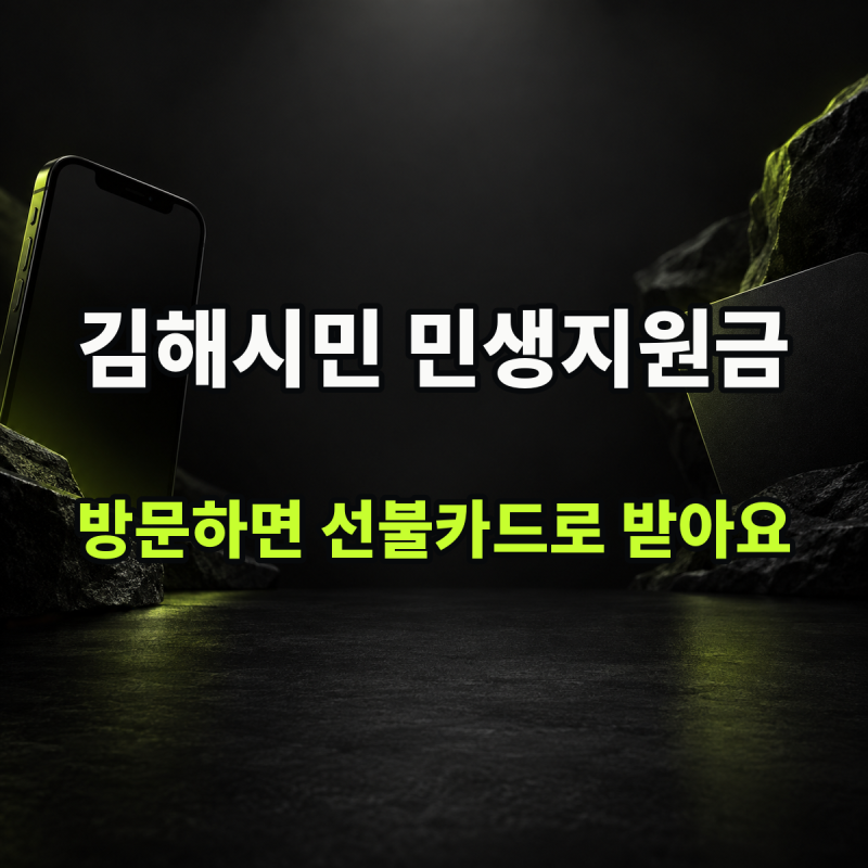"온라인은 상품권, 방문하면 선불카드로 받습니다" 신청법 | 김해시민 민생지원금