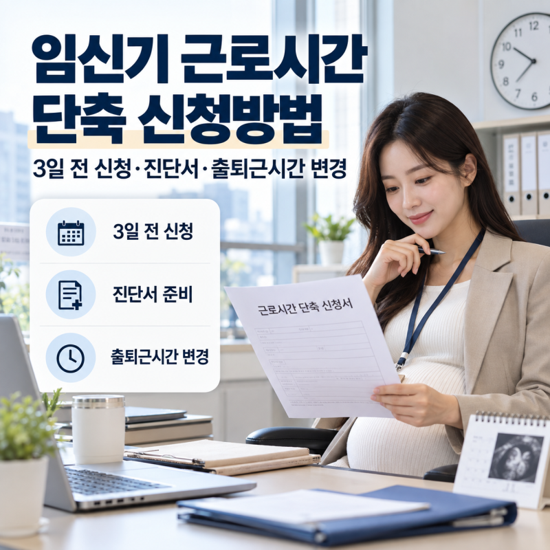 임신기 근로시간 단축 신청방법｜3일 전 신청·진단서·출퇴근시간 변경 총정리