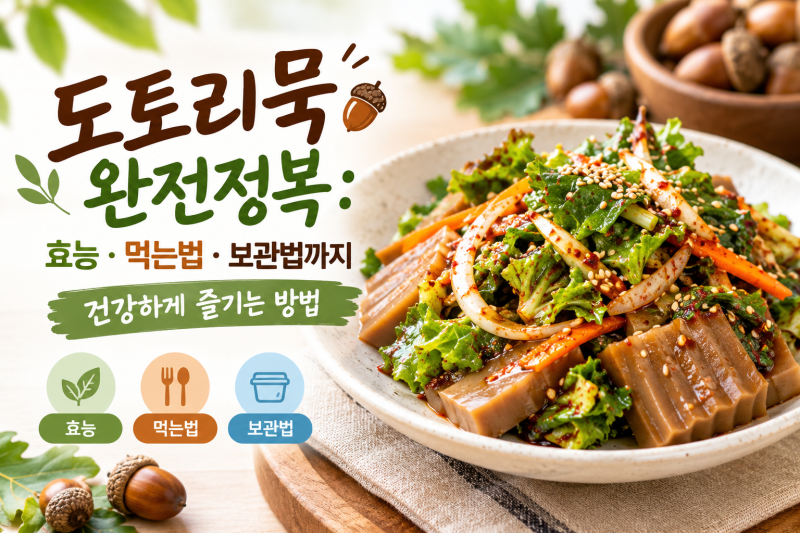 도토리묵 완전정복: 효능·먹는법·보관법까지 — 건강하게 즐기는 방법