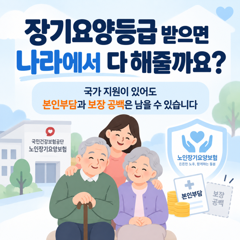 장기요양등급 받으면 나라에서 다 해줄까요? 재가급여로 보장의 빈틈 채우기