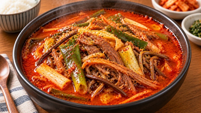 육개장 황금레시피｜소고기와 대파 듬뿍 넣어 얼큰하고 깊은 국물 맛있게 끓이는 법