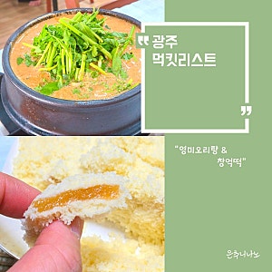 광주 필수 먹킷리스트! 영미오리탕부터 쫄깃한 창억떡 호박인절미 포장한 솔직후기
