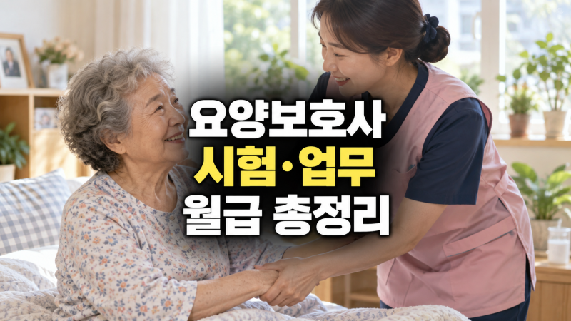 요양보호사란? 자격증 시험 과목, 하는 일, 근무 형태별 월급 총정리